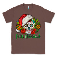 Chestnut Feliz Navidad Skull Classic Tee - BundleAndBundleShop