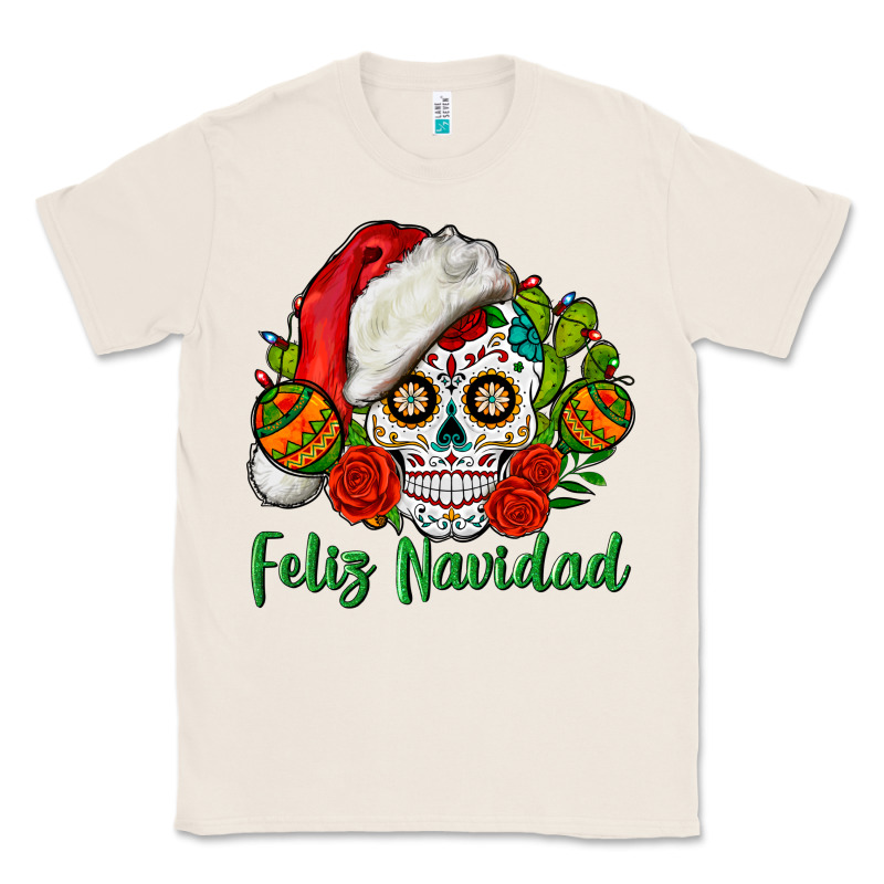 Feliz Navidad Skull Classic Tee by BundleAndBundleShop | Teevron