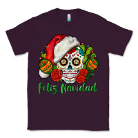 Plum Feliz Navidad Skull Classic Tee - BundleAndBundleShop