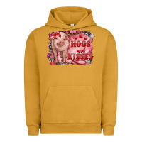 Pigment Peanut Butter Valentines Day Pig Hogs And Kisses Urban Hoodie - RanaPortraitStore