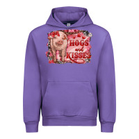 Tulip Valentines Day Pig Hogs And Kisses Urban Hoodie - RanaPortraitStore