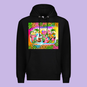Summer Coffee Cups Premium Hoodie Designed By Zillion Design Studio