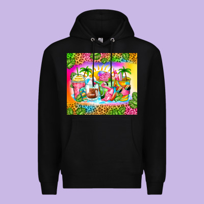 Summer Coffee Cups Premium Hoodie Designed By Zillion Design Studio