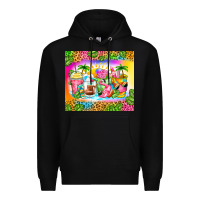 Black summer coffee cups Premium Hoodie - Zillion Design Studio