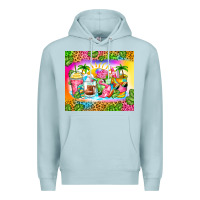 Blue Mist summer coffee cups Premium Hoodie - Zillion Design Studio