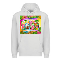 Dove Grey summer coffee cups Premium Hoodie - Zillion Design Studio