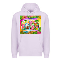 Lilac summer coffee cups Premium Hoodie - Zillion Design Studio