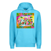 Ocean Blue summer coffee cups Premium Hoodie - Zillion Design Studio
