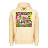 Pina Colada summer coffee cups Premium Hoodie - Zillion Design Studio
