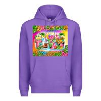 Purple summer coffee cups Premium Hoodie - Zillion Design Studio