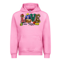 Fuchsia Pink love came down luke 2 11 Urban Hoodie - Zillion Design Studio