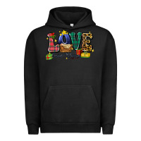 Pigment Black love came down luke 2 11 Urban Hoodie - Zillion Design Studio