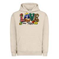 Pigment French Oak love came down luke 2 11 Urban Hoodie - Zillion Design Studio