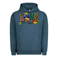 Pigment Midnight Navy love came down luke 2 11 Urban Hoodie - Zillion Design Studio
