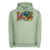 Pigment Oil Green love came down luke 2 11 Urban Hoodie - Zillion Design Studio