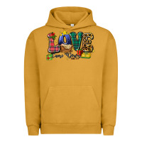 Pigment Peanut Butter love came down luke 2 11 Urban Hoodie - Zillion Design Studio