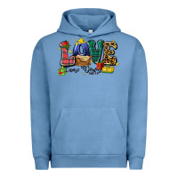 Pigment Pebble Blue love came down luke 2 11 Urban Hoodie - Zillion Design Studio