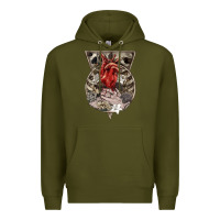 Army Green Flower Skeleton Premium Hoodie - RanaPortraitStore