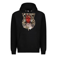 Black Flower Skeleton Premium Hoodie - RanaPortraitStore