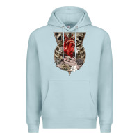 Blue Mist Flower Skeleton Premium Hoodie - RanaPortraitStore