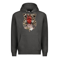Charcoal Heather Flower Skeleton Premium Hoodie - RanaPortraitStore