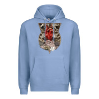 Colony Blue Flower Skeleton Premium Hoodie - RanaPortraitStore
