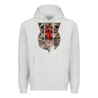 Dove Grey Flower Skeleton Premium Hoodie - RanaPortraitStore