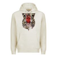 Oatmeal Heather Flower Skeleton Premium Hoodie - RanaPortraitStore