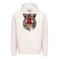Pale Pink Flower Skeleton Premium Hoodie - RanaPortraitStore