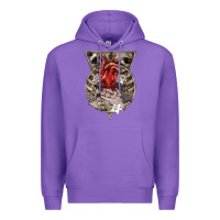 Purple Flower Skeleton Premium Hoodie - RanaPortraitStore