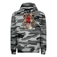 Slate Camo Flower Skeleton Premium Hoodie - RanaPortraitStore
