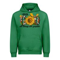 Emerald with god all things are possible Urban Hoodie - texasbilliewilder