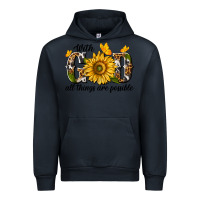 Navy with god all things are possible Urban Hoodie - texasbilliewilder