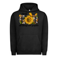 Pigment Black with god all things are possible Urban Hoodie - texasbilliewilder