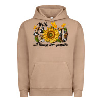 Pigment Burro with god all things are possible Urban Hoodie - texasbilliewilder