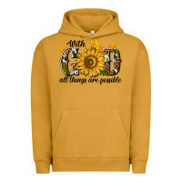 Pigment Peanut Butter with god all things are possible Urban Hoodie - texasbilliewilder