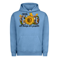Pigment Pebble Blue with god all things are possible Urban Hoodie - texasbilliewilder