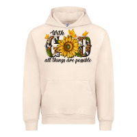 Sandshell with god all things are possible Urban Hoodie - texasbilliewilder