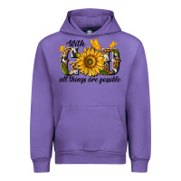 Tulip with god all things are possible Urban Hoodie - texasbilliewilder