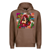 Chestnut mexico girl serape Premium Hoodie - Zillion Design Studio