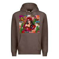 Coffee mexico girl serape Premium Hoodie - Zillion Design Studio