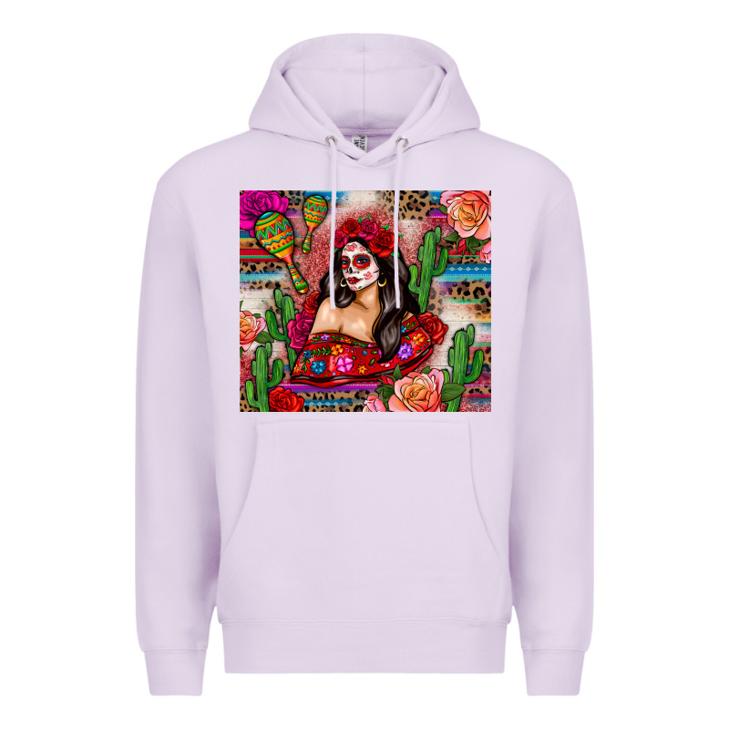 Mexico Girl Serape Premium Hoodie by Zillion Design Studio | Teevron