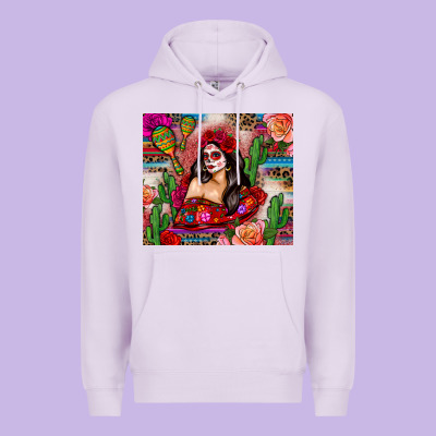 Mexico Girl Serape Premium Hoodie Designed By Zillion Design Studio