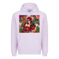 Lilac mexico girl serape Premium Hoodie - Zillion Design Studio