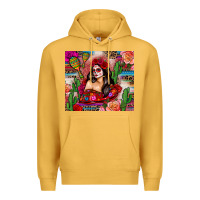 Mustard mexico girl serape Premium Hoodie - Zillion Design Studio