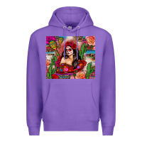 Purple mexico girl serape Premium Hoodie - Zillion Design Studio