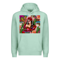 Seafoam mexico girl serape Premium Hoodie - Zillion Design Studio