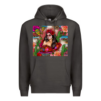 Smoke mexico girl serape Premium Hoodie - Zillion Design Studio