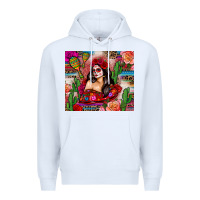 White mexico girl serape Premium Hoodie - Zillion Design Studio