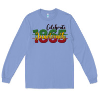 Colony Blue celebrate juneteenth1865 Long Sleeve Tee - BarkalooDesign